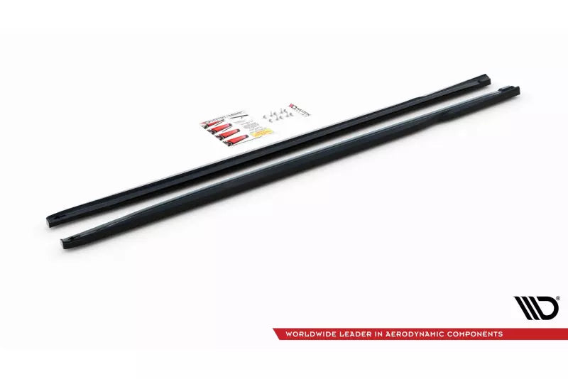 Maxton Design Seitenschweller (Paar) für Honda Civic Mk9 Hochglanz schwarz – Ansicht 3