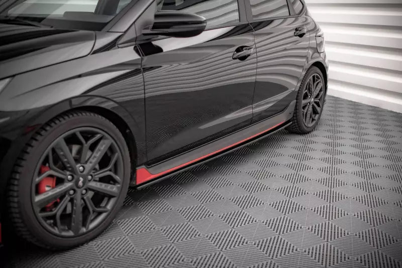 Maxton Design Seitenschweller (Paar) für Hyundai I20 N Mk3 Hochglanz schwarz – Ansicht 1