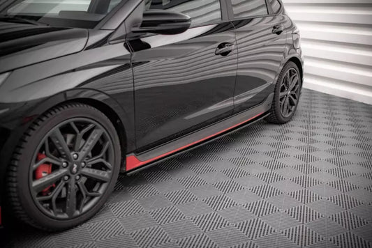Maxton Design Seitenschweller (Paar) für Hyundai I20 N Mk3 Hochglanz schwarz – Ansicht 1