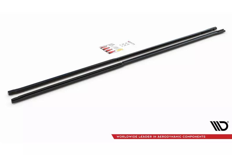 Maxton Design Seitenschweller (Paar) für Mercedes Vito (Lange Version) W447 Facelift Hochglanz schwarz – Ansicht 3