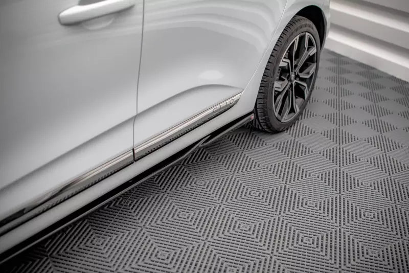 Maxton Design Seitenschweller (Paar) für Renault Clio Mk5 Hochglanz schwarz – Ansicht 1
