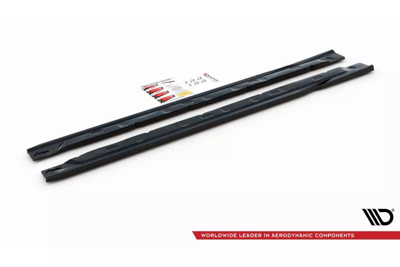 Maxton Design Seitenschweller (Paar) für Renault Clio Mk5 Hochglanz schwarz – Ansicht 4