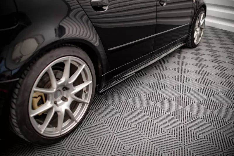 Maxton Design Seitenschweller (Paar) für Seat Exeo Hochglanz schwarz – Ansicht 1