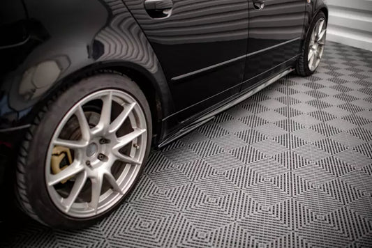 Maxton Design Seitenschweller (Paar) für Seat Exeo Hochglanz schwarz – Ansicht 1