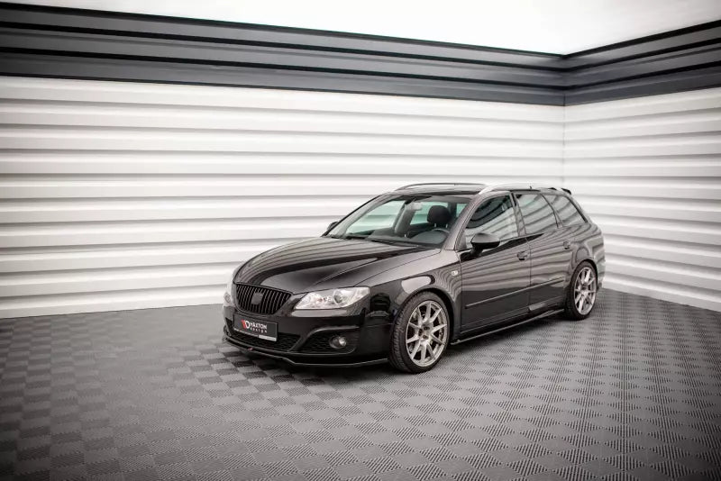 Maxton Design Seitenschweller (Paar) für Seat Exeo Hochglanz schwarz – Ansicht 3