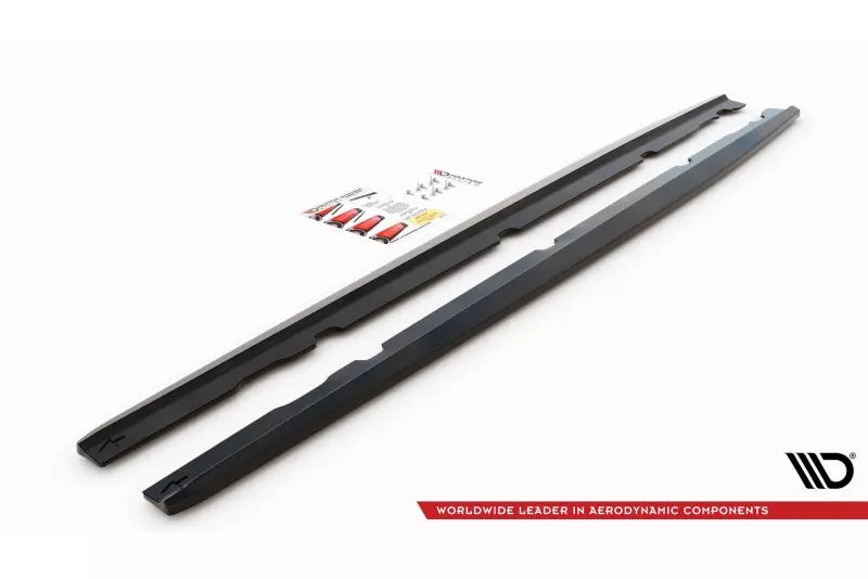 Maxton Design Seitenschweller (Paar) V.1 für Mercedes C63 AMG C205 Coupe Facelift Hochglanz schwarz – Ansicht 3