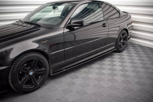 Maxton Design Seitenschweller (Paar) V.2 für BMW 3er E46 M-Paket Coupe / Cabrio Hochglanz schwarz – Ansicht 1