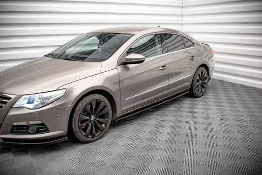 Maxton Design Seitenschweller (Paar) V.2 für VW Passat CC Hochglanz schwarz – Ansicht 1