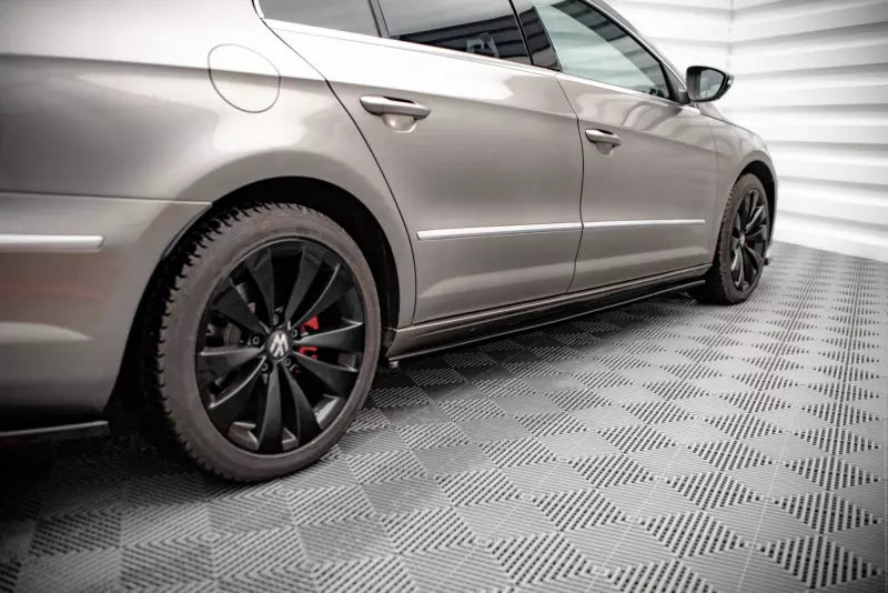 Maxton Design Seitenschweller (Paar) V.2 für VW Passat CC Hochglanz schwarz – Ansicht 2