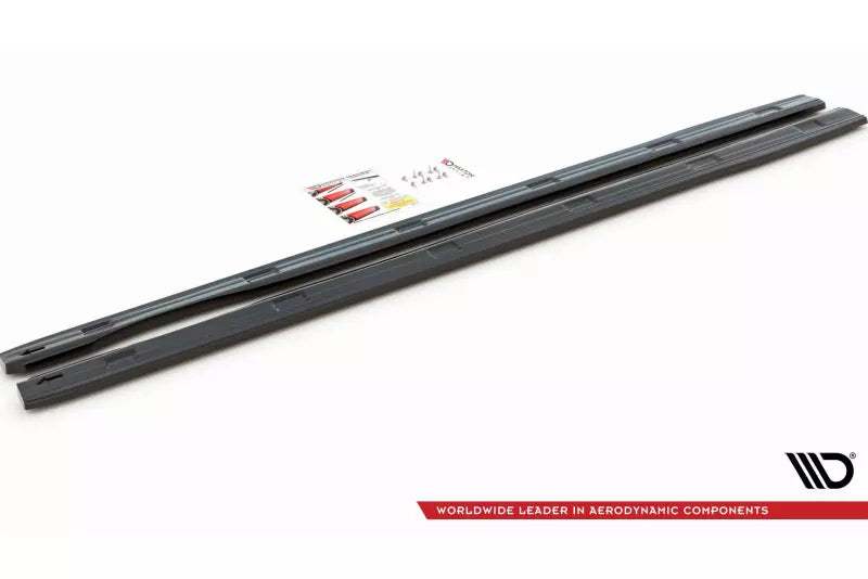 Maxton Design Seitenschweller (Paar) für VW Caddy Lang Mk3 Facelift Hochglanz schwarz – Ansicht 4