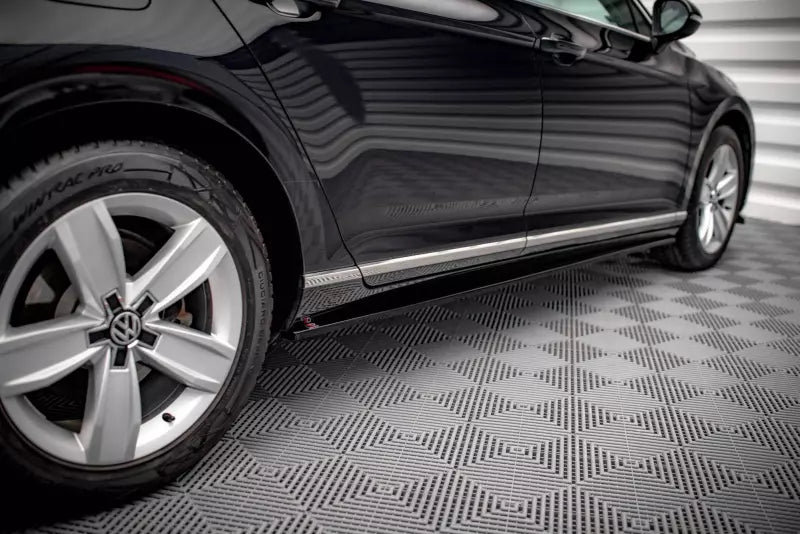 Maxton Design Seitenschweller (Paar) für VW Passat B8 Facelift Hochglanz schwarz – Ansicht 2