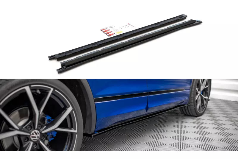 Maxton Design Seitenschweller (Paar) für VW Tiguan R / R-Line Mk2 Facelift Hochglanz schwarz – Ansicht 1