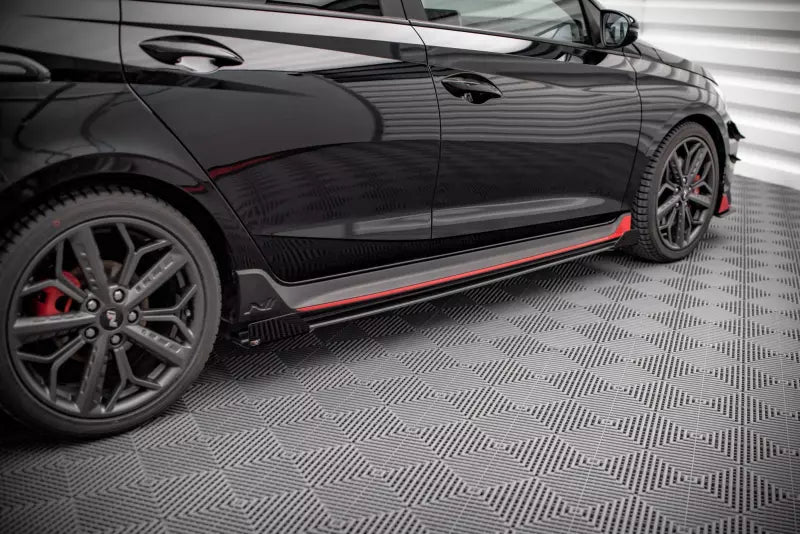 Maxton Design Street Pro Schweller Flaps für Hyundai I20 N Mk3 Hochglanz schwarz – Ansicht 3