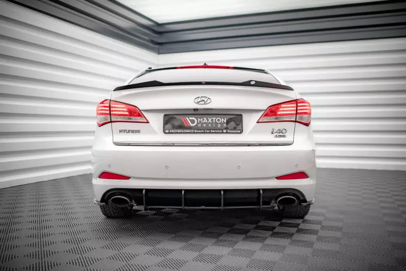Maxton Design Heckspoiler Lippe für Hyundai I40 Mk1 Hochglanz schwarz – Ansicht 1