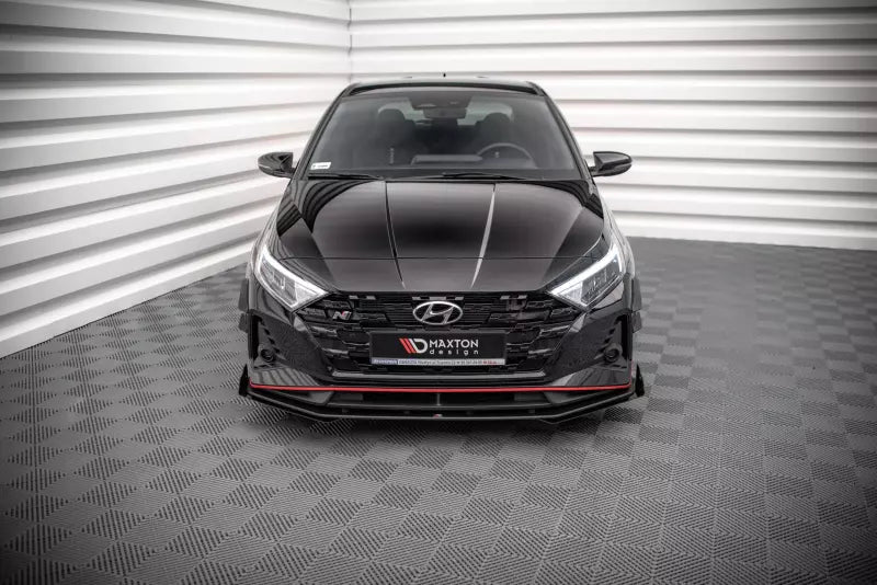 Maxton Design Street Pro Frontlippe für Hyundai I20 N Mk3 schwarz + Glanz Flaps – Ansicht 2