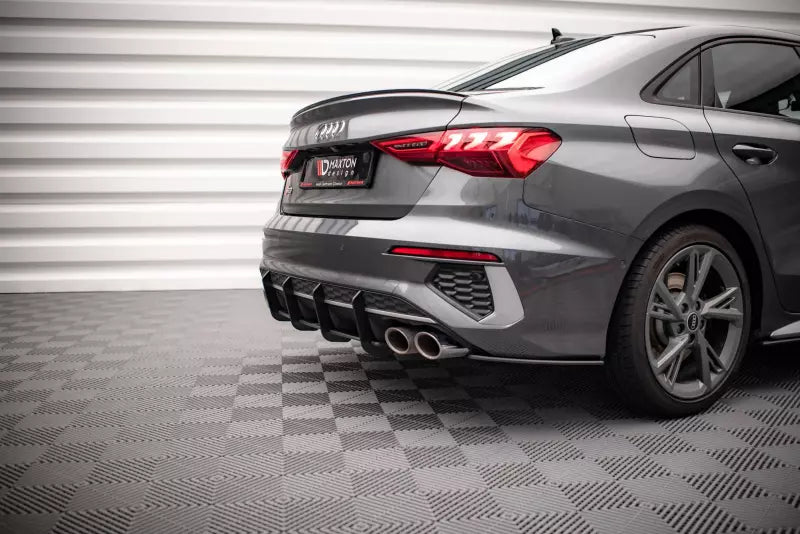 Maxton Design Street Pro Diffusor Flaps für Audi S3 Limousine 8Y matt schwarz – Ansicht 1