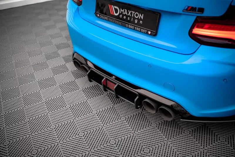 Maxton Design Street Pro Heckdiffusor V.2 für BMW M2 F87 matt schwarz – Ansicht 1