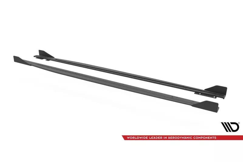 Maxton Design Street Pro Seitenschweller (Paar) für Audi RS3 Sportback 8Y matt schwarz mit Hochglanz Flaps – Ansicht 4