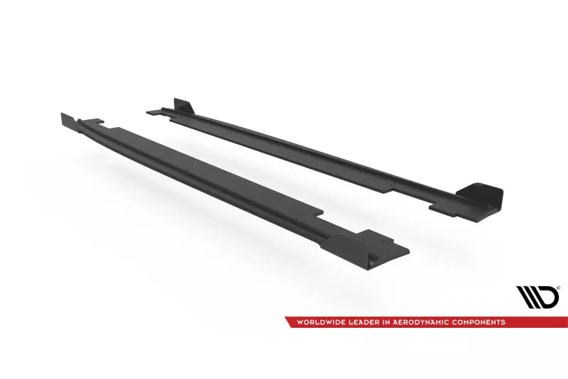 Maxton Design Street Pro Seitenschweller (Paar) für Hyundai I20 N Mk3 matt schwarz mit Hochglanz Flaps – Ansicht 4