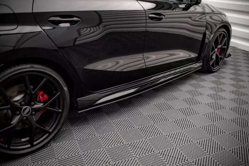 Maxton Design Street Pro Seitenschweller (Paar) für Audi RS3 Sportback 8Y matt schwarz – Ansicht 1