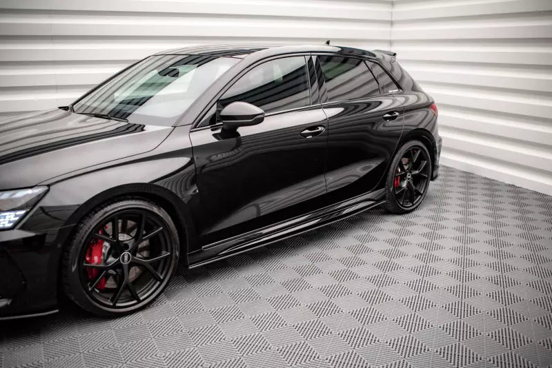 Maxton Design Street Pro Seitenschweller (Paar) für Audi RS3 Sportback 8Y matt schwarz – Ansicht 2