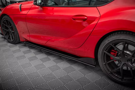 Maxton Design Street Pro Seitenschweller (Paar) für Toyota Supra Mk5 matt schwarz – Ansicht 1