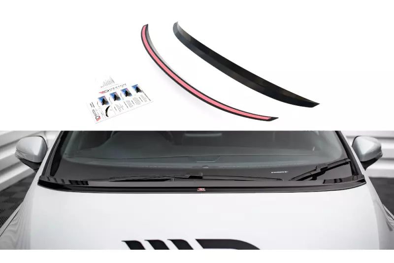 Maxton Design Motorhaubenverlängerung für Ford Fiesta Standard/ ST-Line/ ST Hochglanz schwarz – Ansicht 2