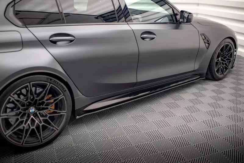 Maxton Design Street Pro Seitenschweller (Paar) für BMW M3 G80 matt schwarz – Ansicht 3