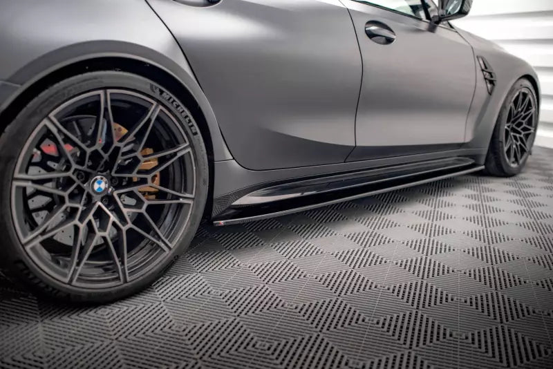 Maxton Design Seitenschweller (Paar) V.1 für BMW M3 G80 / G81 Hochglanz schwarz – Ansicht 2