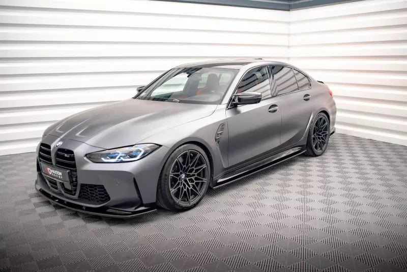 Maxton Design Seitenschweller (Paar) V.1 für BMW M3 G80 / G81 Hochglanz schwarz – Ansicht 3