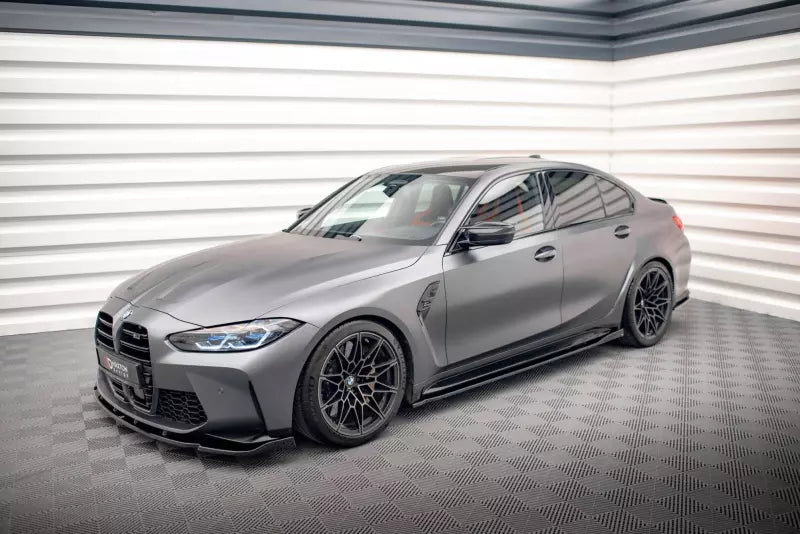Maxton Design Seitenschweller (Paar) V.2 für BMW M3 G80 / G81 Hochglanz schwarz – Ansicht 2
