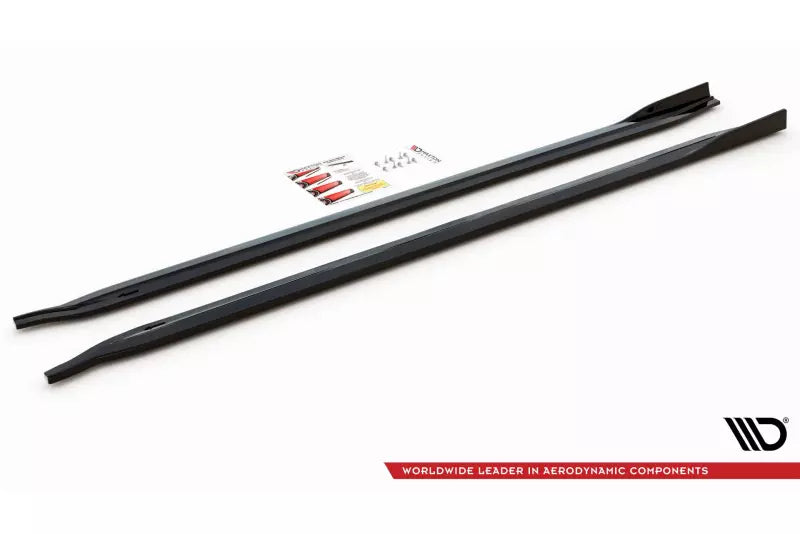 Maxton Design Seitenschweller (Paar) V.2 für BMW M3 G80 / G81 Hochglanz schwarz – Ansicht 4