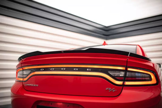 Maxton Design Heckspoiler Lippe für Dodge Charger RT Mk7 Facelift Hochglanz schwarz – Ansicht 1