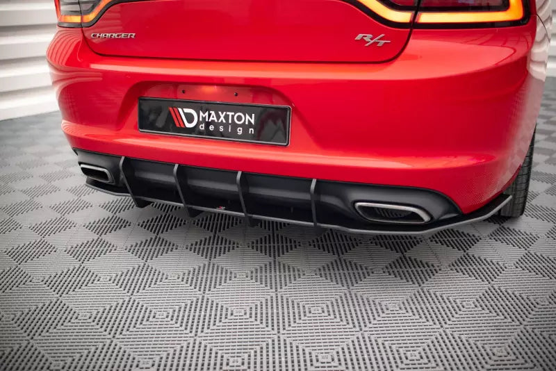 Maxton Design Street Pro Heckdiffusor für Dodge Charger RT Mk7 Facelift Schwarz – Ansicht 1