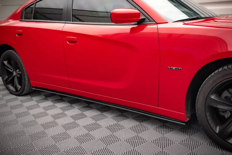 Maxton Design Street Pro Seitenschweller (Paar) für Dodge Charger RT Mk7 Facelift matt schwarz – Ansicht 3