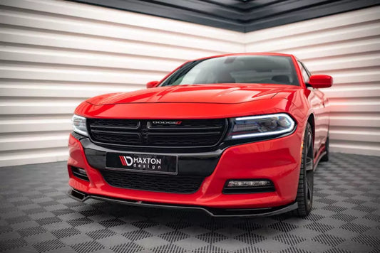 Maxton Design Frontlippe V.2 für Dodge Charger RT Mk7 Facelift Hochglanz schwarz – Ansicht 1