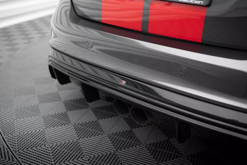 Maxton Design Heckdiffusor für Ford Focus ST Mk3 FL (RS-Look) Hochglanz schwarz – Ansicht 3