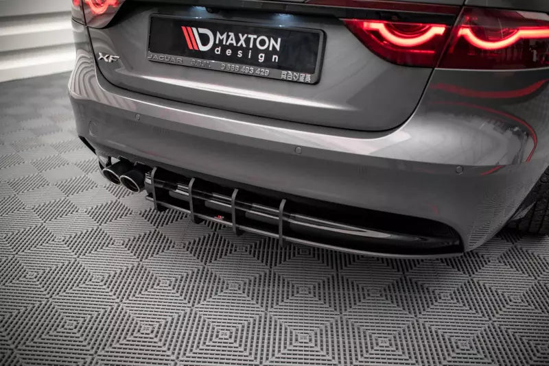 Maxton Design Street Pro Heckdiffusor für Jaguar XF R-Sport Mk2 Schwarz – Ansicht 2