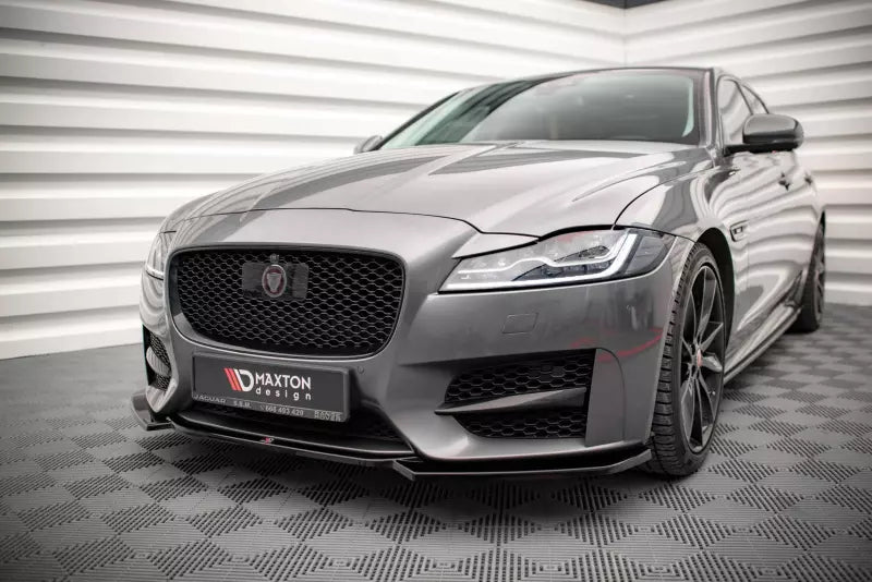 Maxton Design Frontlippe V.1 für Jaguar XF R-Sport Mk2 Hochglanz schwarz – Ansicht 1