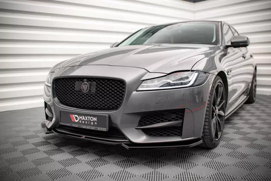Maxton Design Frontlippe V.1 für Jaguar XF R-Sport Mk2 Hochglanz schwarz – Ansicht 1