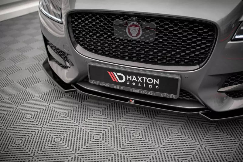 Maxton Design Frontlippe V.1 für Jaguar XF R-Sport Mk2 Hochglanz schwarz – Ansicht 3
