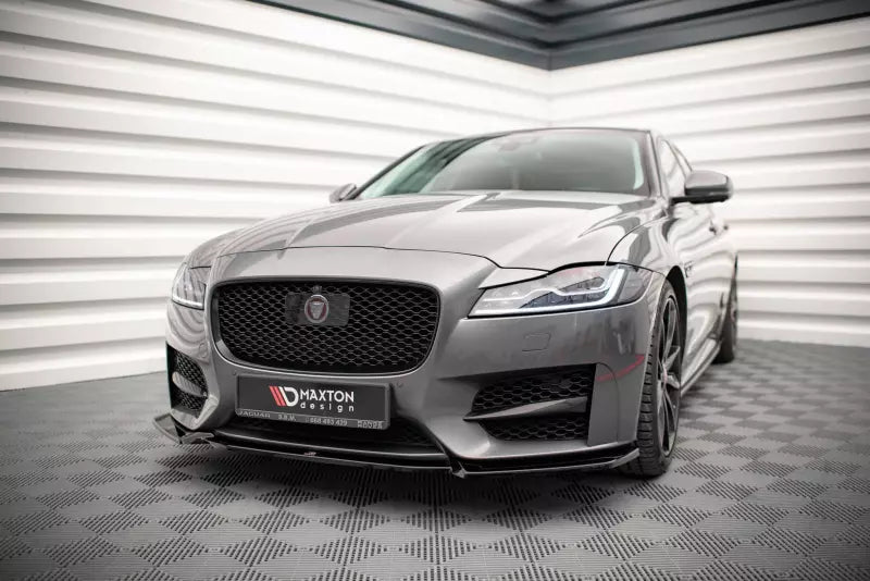 Maxton Design Frontlippe V.2 für Jaguar XF R-Sport Mk2 Hochglanz schwarz – Ansicht 1