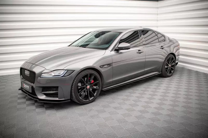 Maxton Design Seitenschweller (Paar) für Jaguar XF R-Sport Mk2 Hochglanz schwarz – Ansicht 3