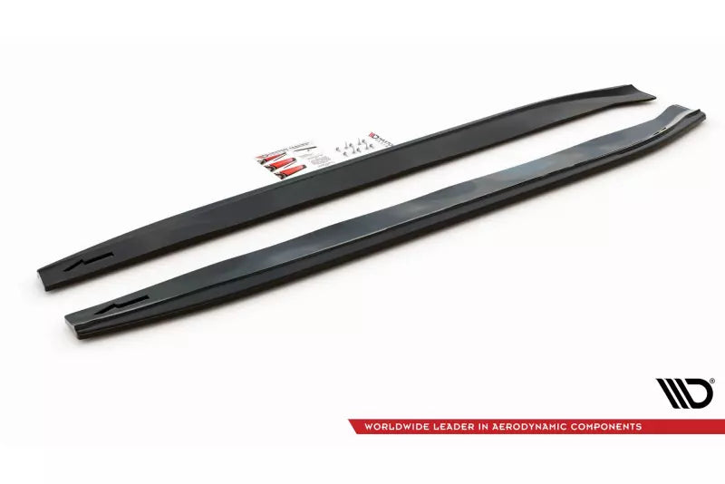 Maxton Design Seitenschweller (Paar) für Mercedes GLC Coupe AMG-Line C253 Facelift Hochglanz schwarz – Ansicht 3