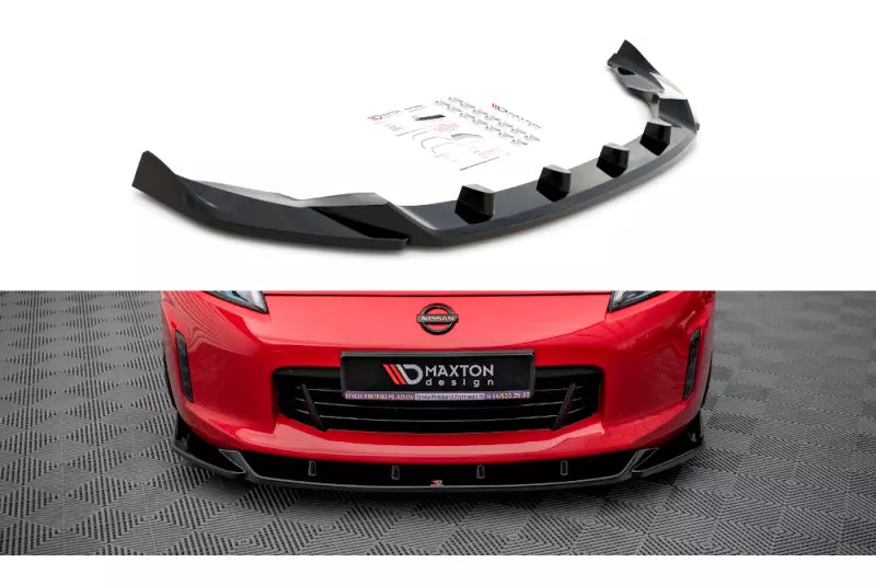 Maxton Design Frontlippe V.2 für Nissan 370Z Facelift Hochglanz schwarz – Ansicht 1