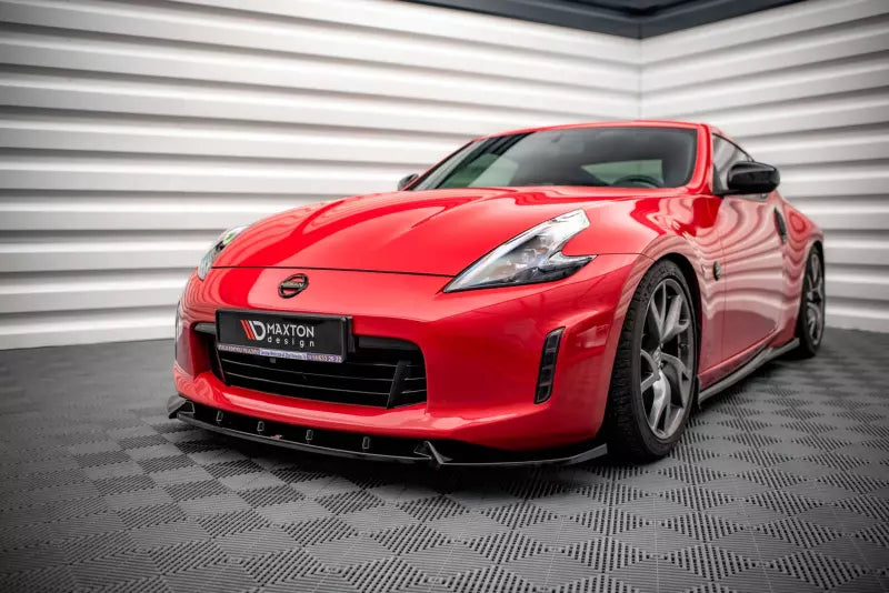 Maxton Design Frontlippe V.3 für Nissan 370Z Facelift Hochglanz schwarz – Ansicht 1