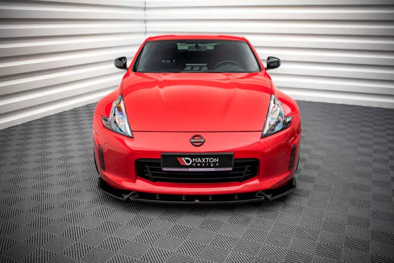 Maxton Design Frontlippe V.3 für Nissan 370Z Facelift Hochglanz schwarz – Ansicht 2