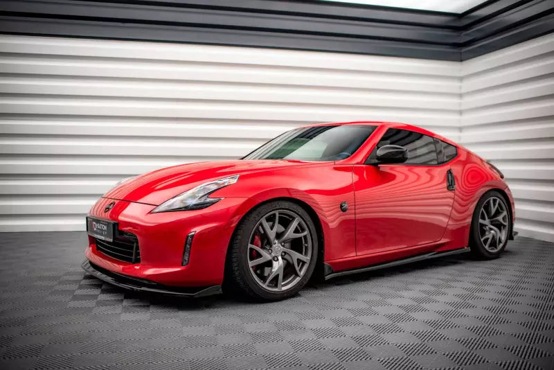 Maxton Design Seitenschweller (Paar) für Nissan 370Z Facelift Hochglanz schwarz – Ansicht 1