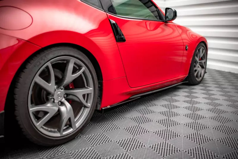 Maxton Design Seitenschweller (Paar) für Nissan 370Z Facelift Hochglanz schwarz – Ansicht 2
