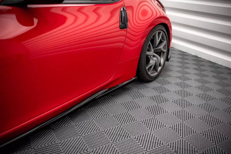 Maxton Design Seitenschweller (Paar) für Nissan 370Z Facelift Hochglanz schwarz – Ansicht 3